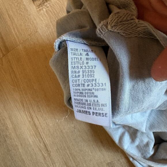 Standard James Perse Polo Shirt Mens Size 4 (XL) Blue Short Sleeve Made In USA - Picture 6 of 6